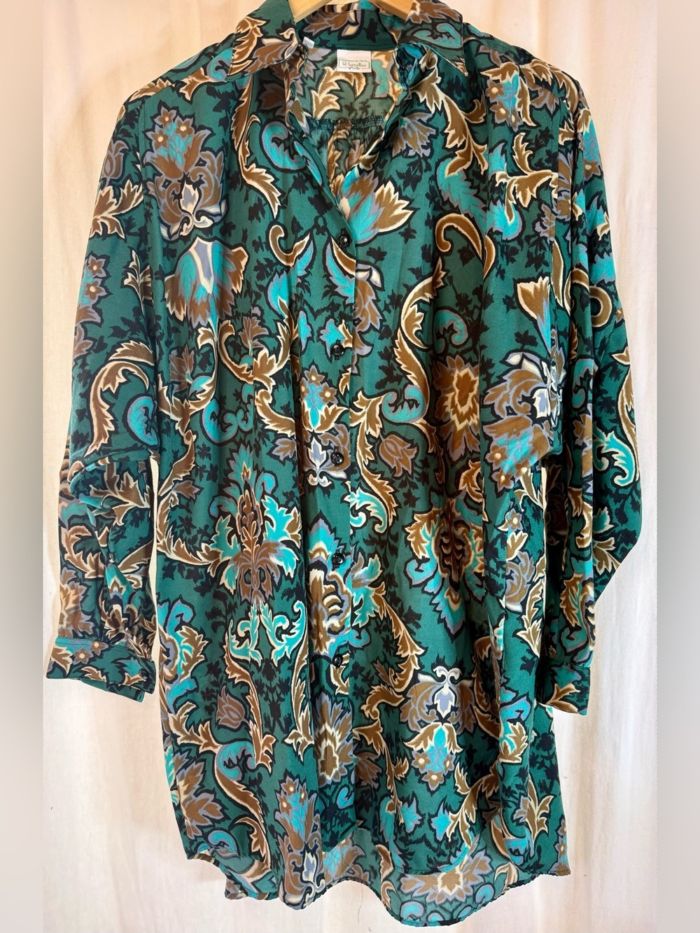 Vintage United Colors Of Benetton Paisley Button-Down Shirt